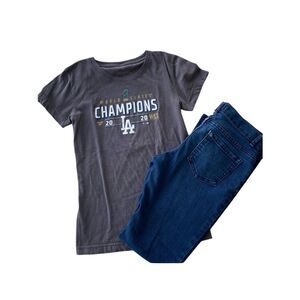 LA Dodgers 2020 World Series Kids short sleeve T-shirt XL Girls